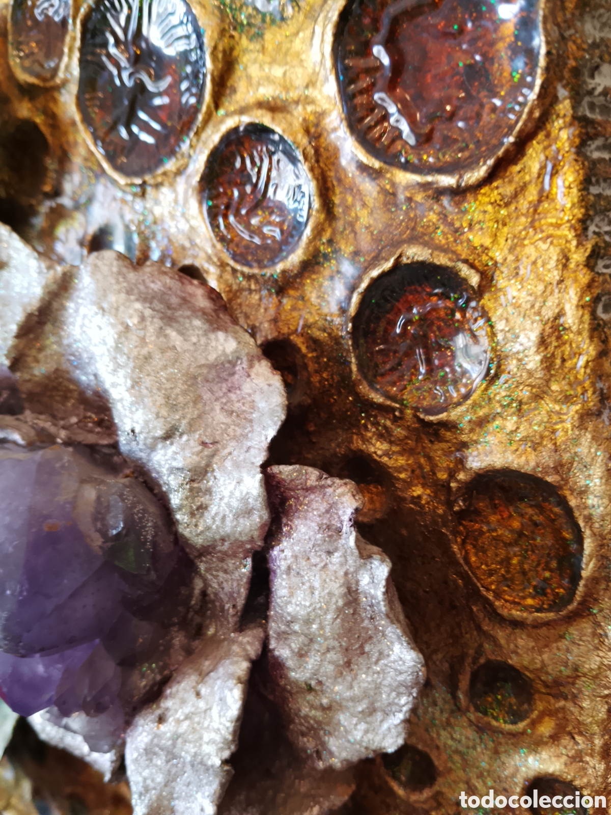Otros objetos de arte: Cuadro piedras grandes semipreciosas - Foto 12