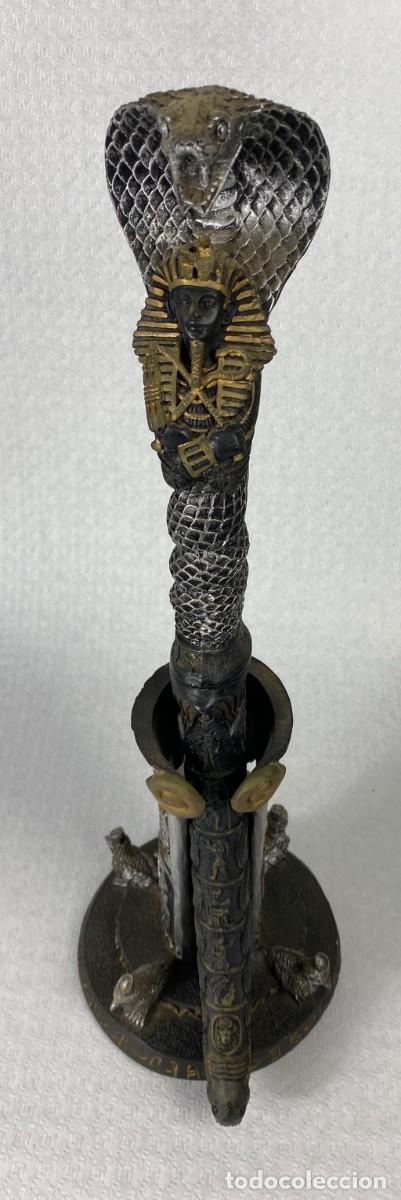 Otros objetos de arte: Reproducci&oacute;n art&iacute;stica de Fara&oacute;n con cuerpo de serpiente Antiguo Egipto 44x14cm