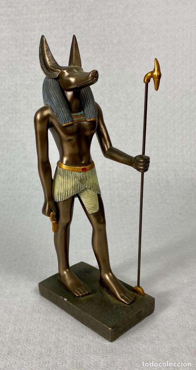Otros objetos de arte: Reproducci&oacute;n art&iacute;stica del dios egipcio Anubis Antiguo Egipto 23x9cm