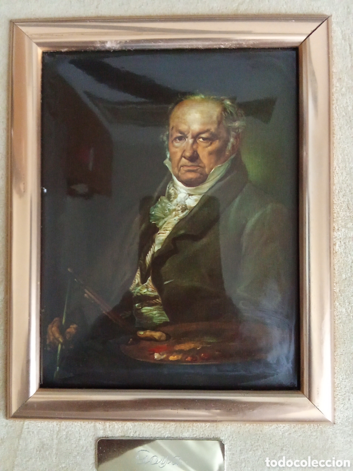 Otros objetos de arte: Cuadro en esmalte FRANCISCO DE GOYA ,enmarcado,JMJ - Foto 4