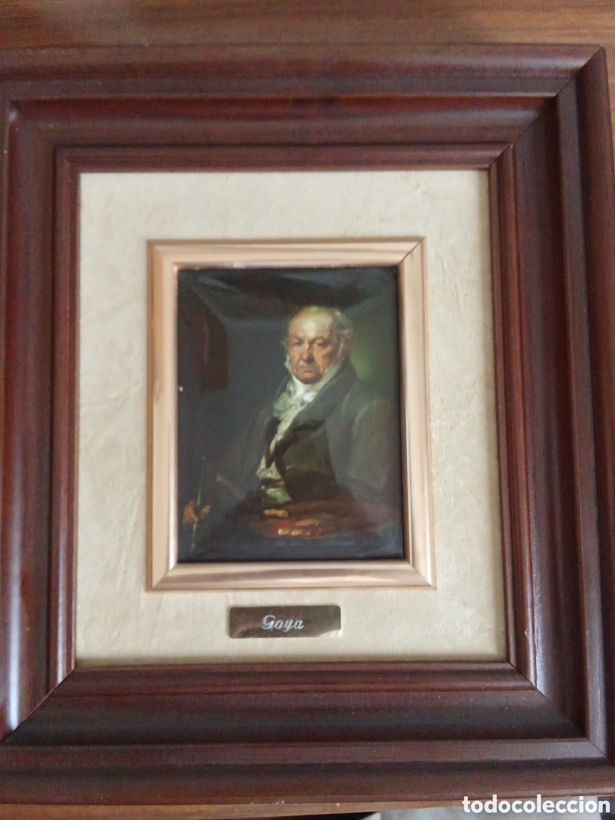 Otros objetos de arte: Cuadro en esmalte FRANCISCO DE GOYA ,enmarcado,JMJ - Foto 5