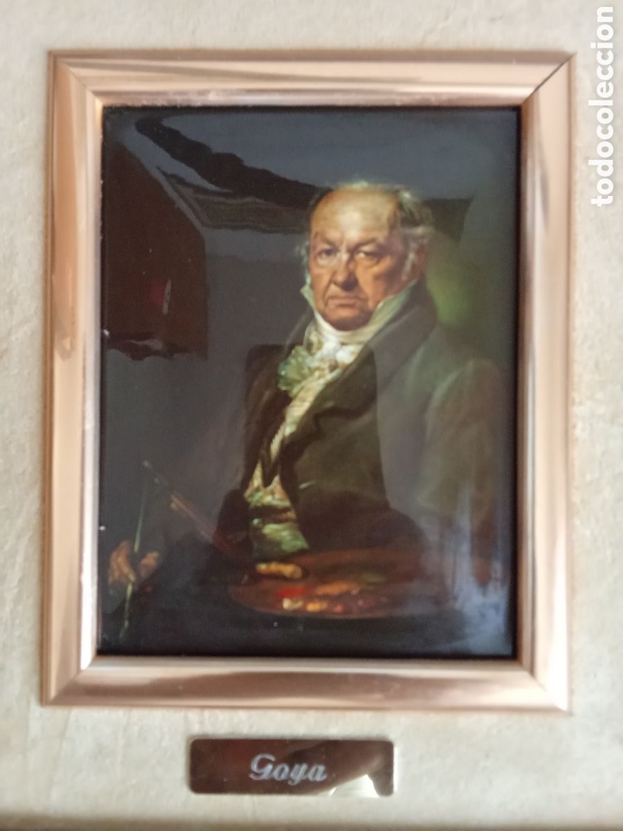 Otros objetos de arte: Cuadro en esmalte FRANCISCO DE GOYA ,enmarcado,JMJ - Foto 1