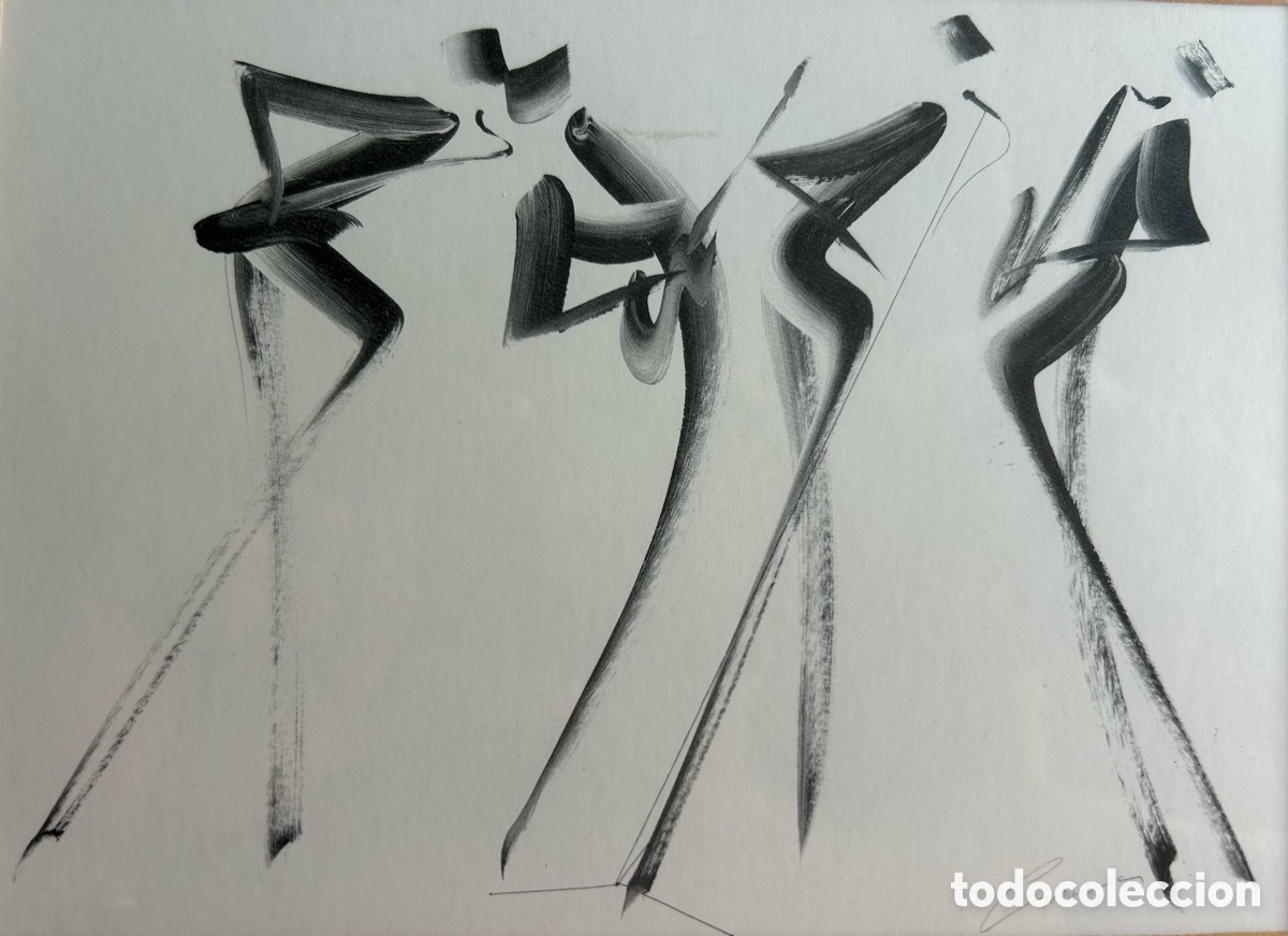 Otros objetos de arte: Cuadro &ldquo;Quartet&rdquo; de Patrick Ciranna. Figuraci&oacute;n abstractaA&ntilde;os 80 - Foto 3