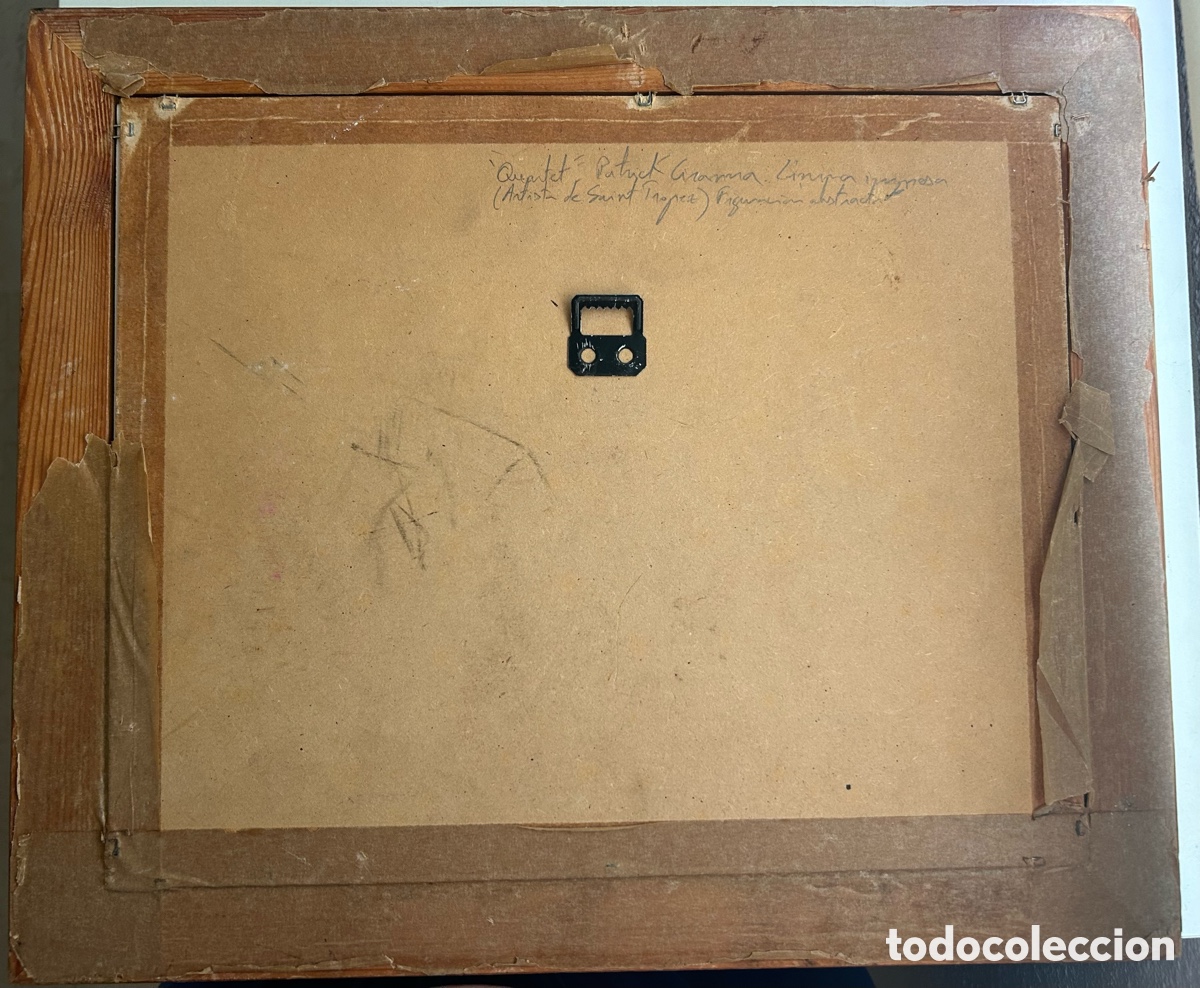 Otros objetos de arte: Cuadro &ldquo;Quartet&rdquo; de Patrick Ciranna. Figuraci&oacute;n abstractaA&ntilde;os 80 - Foto 4