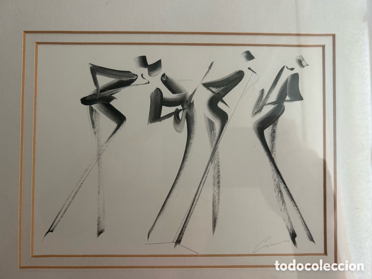 Otros objetos de arte: Cuadro &ldquo;Quartet&rdquo; de Patrick Ciranna. Figuraci&oacute;n abstractaA&ntilde;os 80 - Foto 5