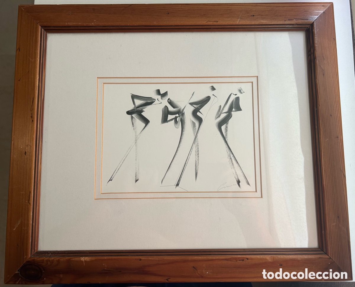 Otros objetos de arte: Cuadro &ldquo;Quartet&rdquo; de Patrick Ciranna. Figuraci&oacute;n abstractaA&ntilde;os 80 - Foto 1