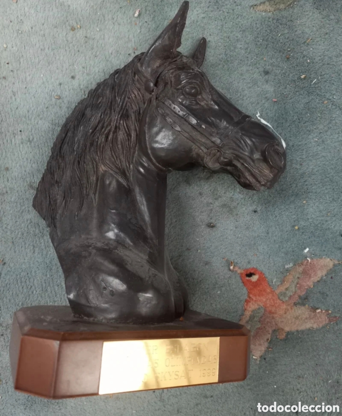 Otros objetos de arte: Escultura Busto de Caballo Vintage - Trofeo H&iacute;pico / Decoraci&oacute;n Ecuestre