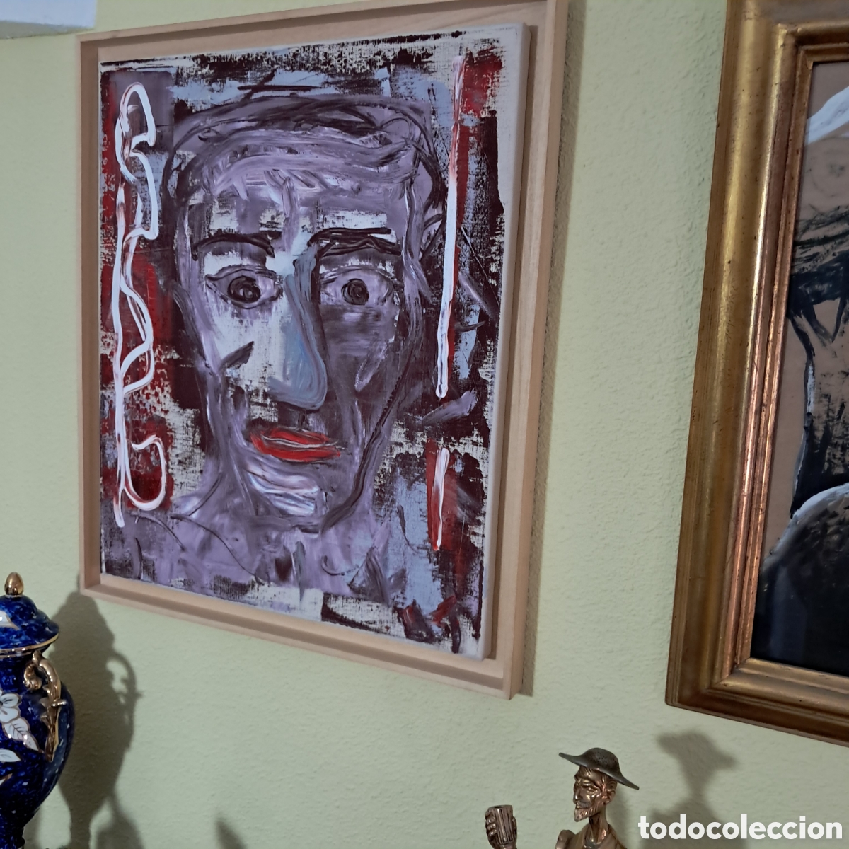 Otros objetos de arte: Oleo Detlef Kahmen Aus Dem, 1943, rostro 50 x 60