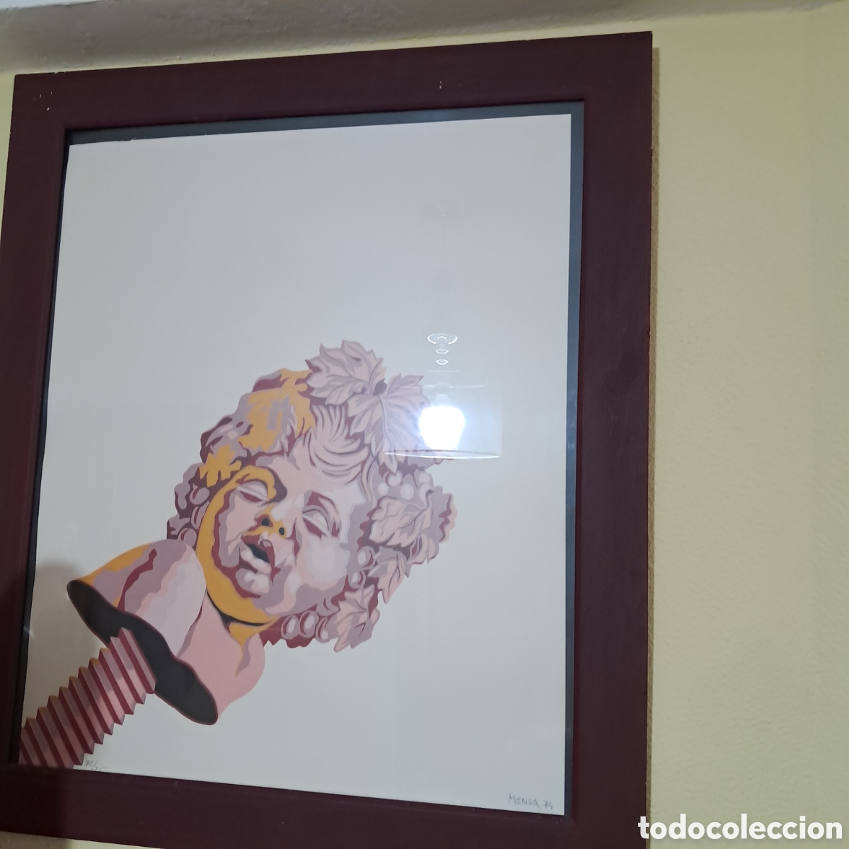 Otros objetos de arte: L&aacute;mina de Carlos Mensa, serie 72/75, enmarcado 65x76