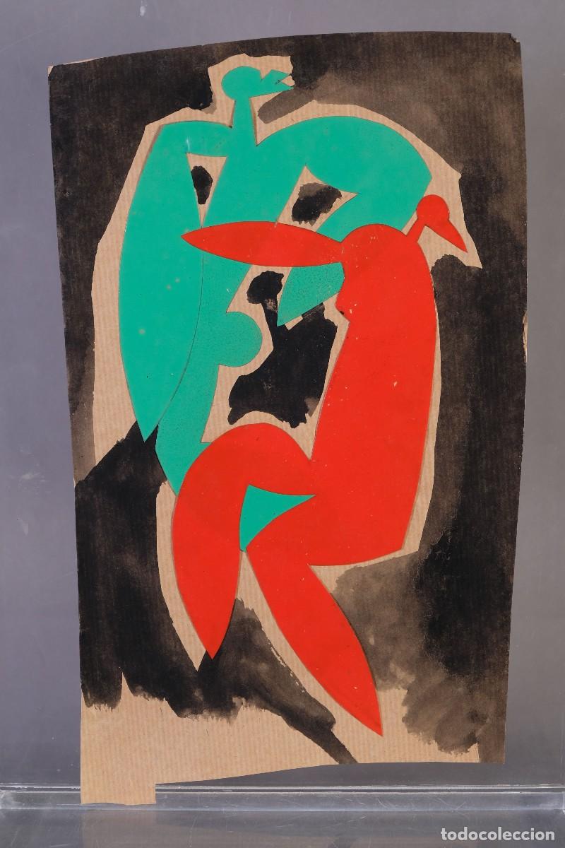 Otros objetos de arte: T&eacute;cnica mixta sobre papel Composici&oacute;n siglo XX