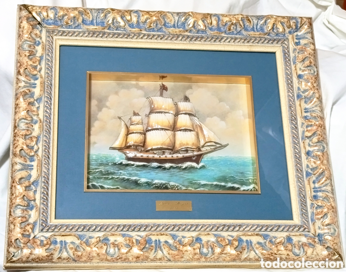 Otros objetos de arte: Obra n&aacute;utica barco en arte 3D de Antonia Alegrete, a&ntilde;o 2001, impecable