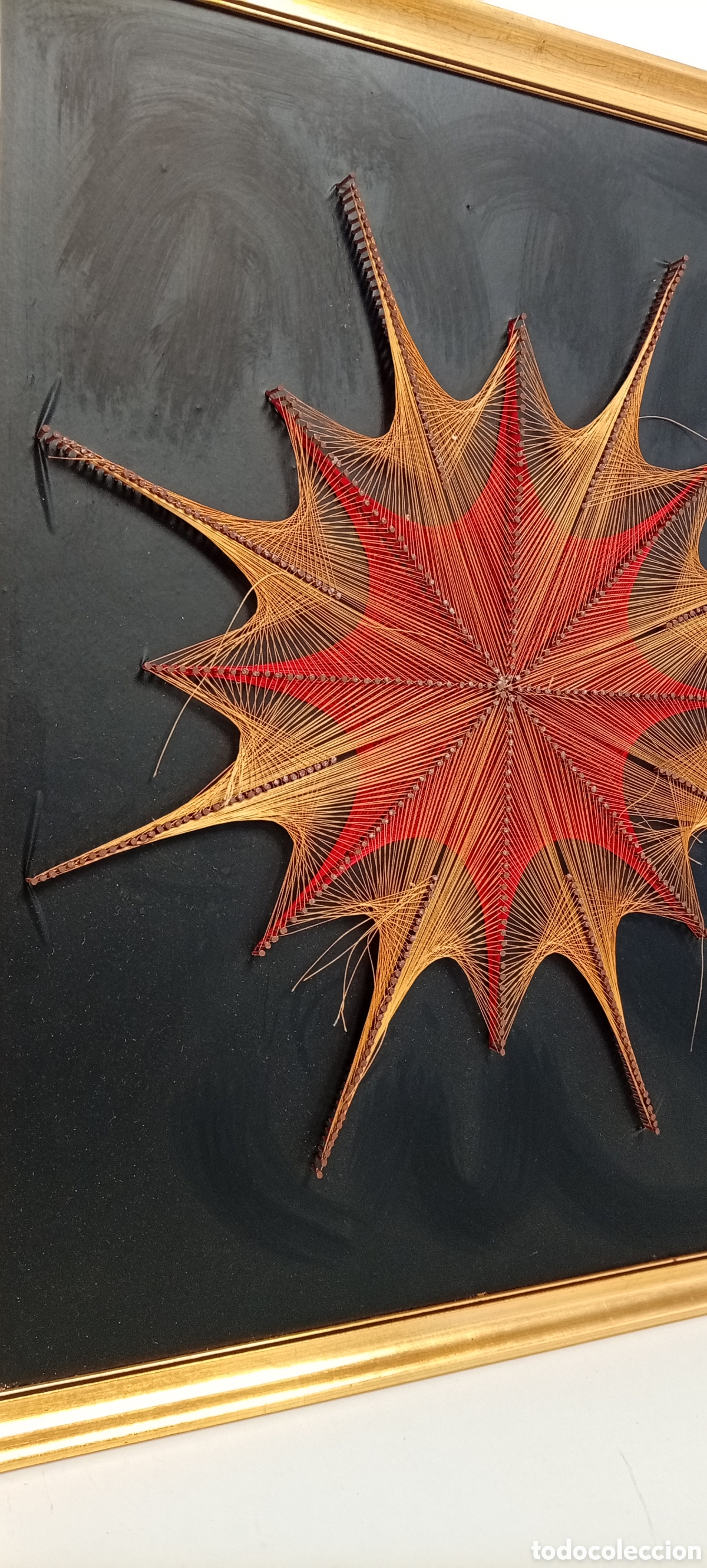 Otros objetos de arte: .CUADRO DE HILORAMA EN FORMA ESTRELLA GEOMETRICA - Foto 4