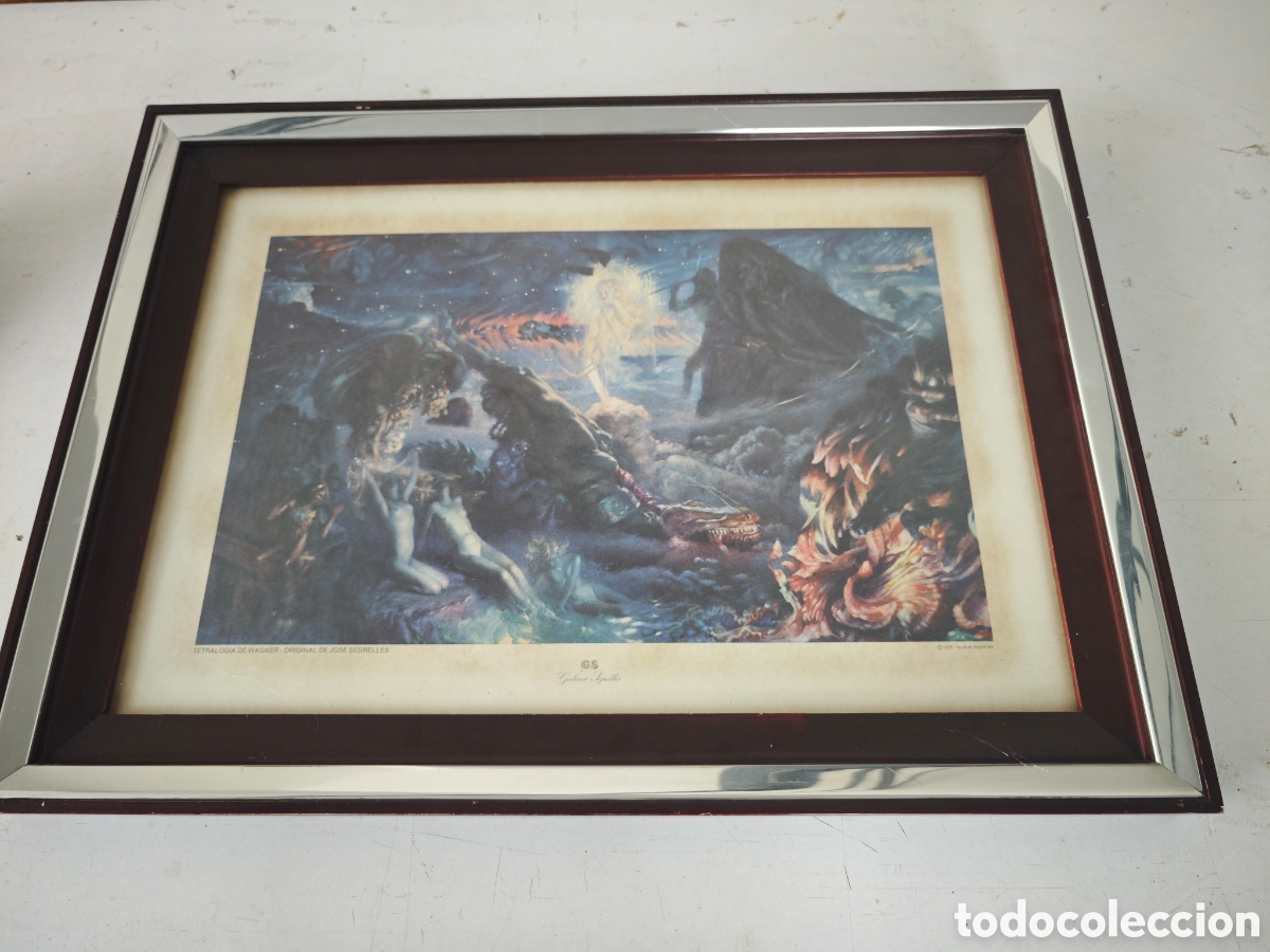 Otros objetos de arte: Jos&eacute; Segrelles &ndash; Tetralog&iacute;a de Wagner &ndash; l&aacute;mina enmarcada, 1975