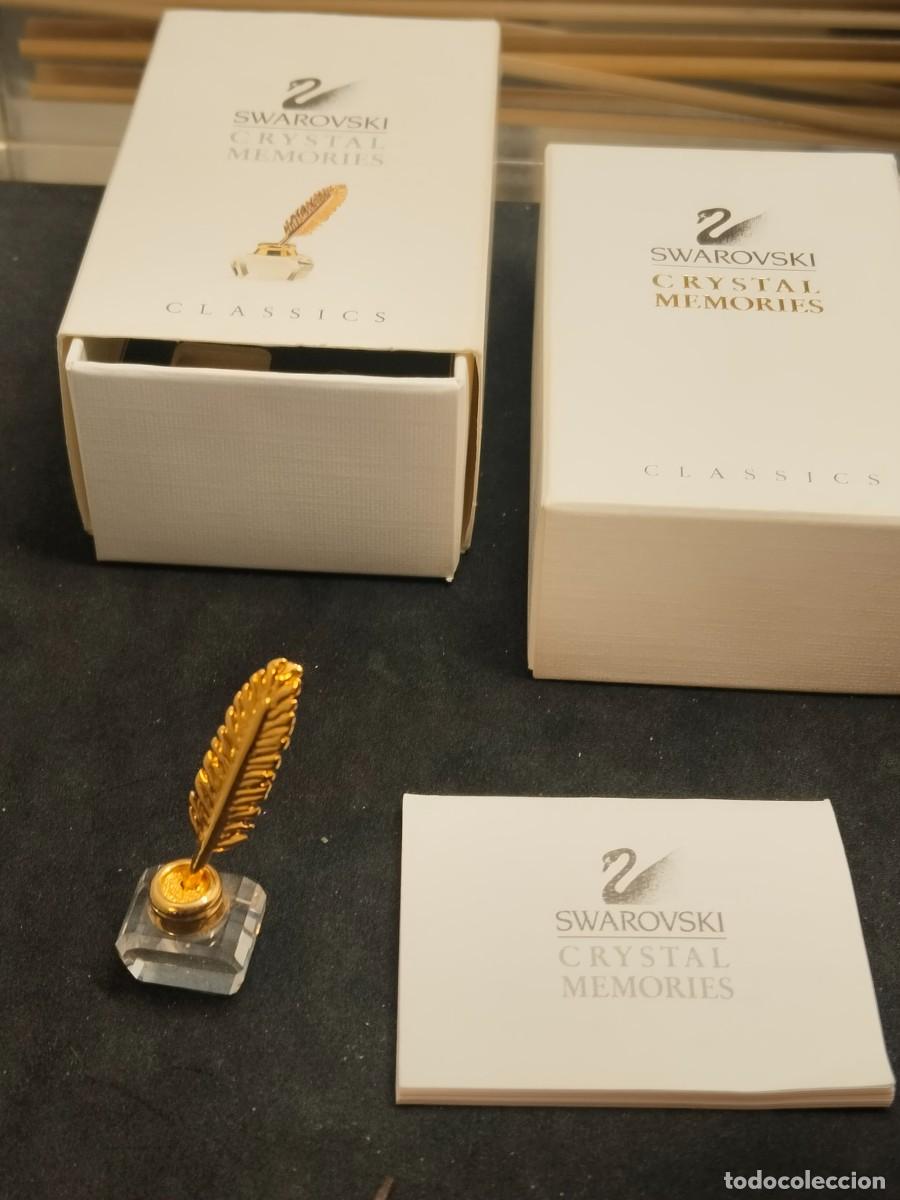 Otros objetos de arte: Bol&iacute;grafo y tintero de tinta de cristal Swarovski Memories