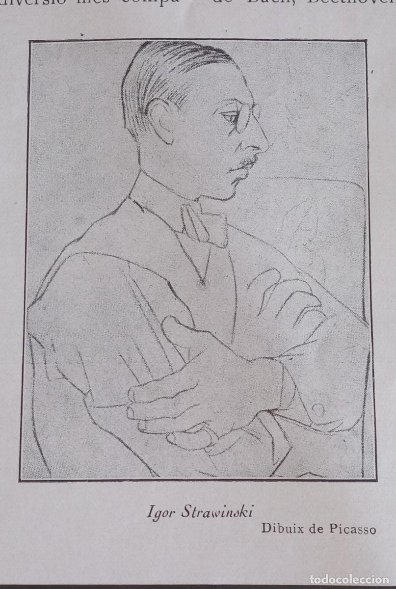 Otros objetos de arte: revista antigua de 1925 donde aparece un dibujo ilustrado de Picasso