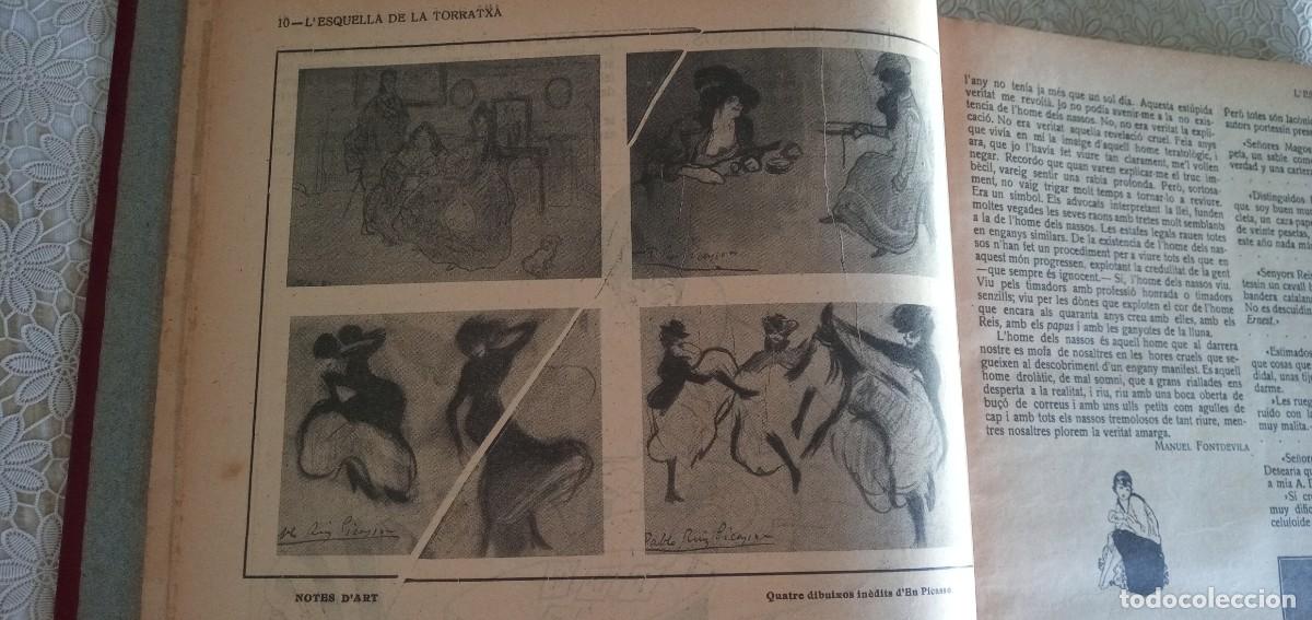 Otros objetos de arte: antiguo tomo completo del a&ntilde;o 1917 que contiene 4 dibujos in&eacute;ditos de Pablo Picasso
