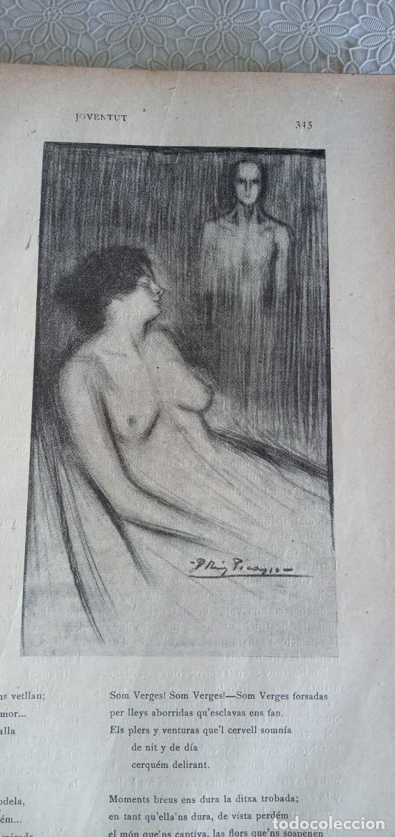 Otros objetos de arte: primeros dos dibujos de Picasso Ilustrando una publicaci&oacute;n en 1900 tomo que contiene el a&ntilde;o completo