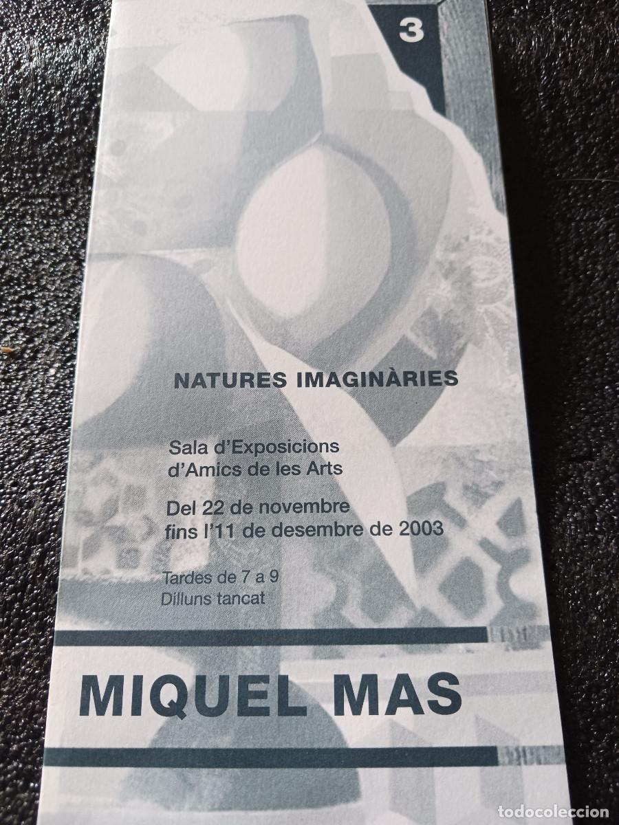Otros objetos de arte: diptico, els amics de les arts i joventud musicals, invitacio exp. del artista miquel mas, 2003