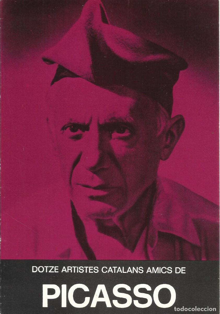 Otros objetos de arte: D&iacute;ptico Exposici&oacute;n Dotze Artistes Catalans Amics de Picasso. Ren&eacute; Metras. 1981. Texto Palau i Fabre.