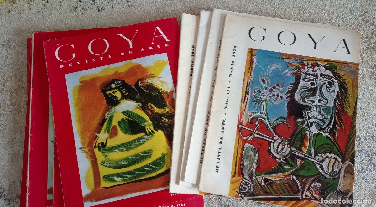 Art: lote 9 revistas Arte Goya portada y reportajes de Picasso Meninas publicidad sala Gaspar Tapies