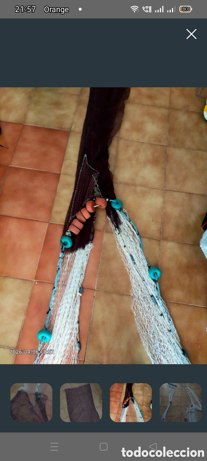 Otros objetos de arte: Chinchorro Red de pesca tipo Boliche o Chinchorro con una medida de 6 metros. Ideal para la pesca. D