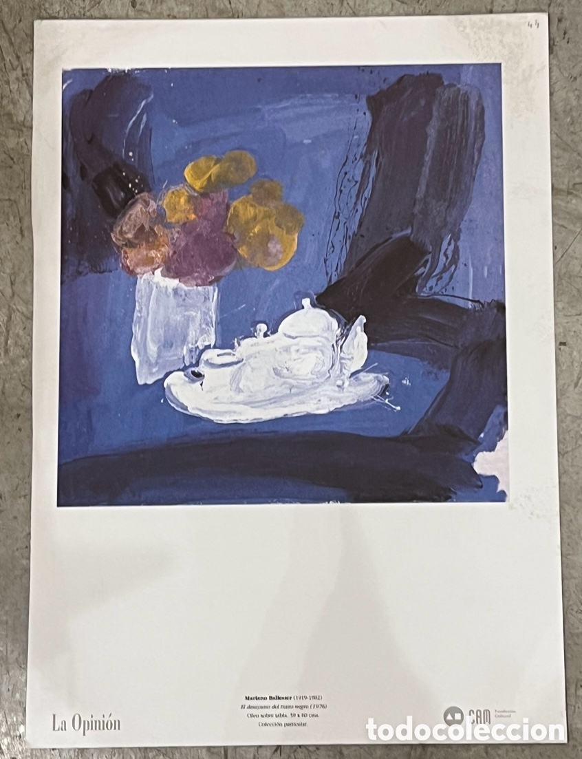 Otros objetos de arte: Mariano Ballester. &ldquo;El desayuno del trazo negro&rdquo;. CAM. 1995.