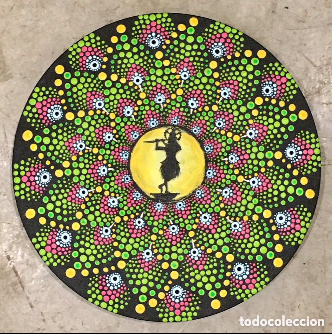 Otros objetos de arte: Cuadro. Javier VERD&Uacute;. &ldquo;Krishna&rdquo;. Mandala. Acr&iacute;lico sobre tablex. - Foto 1