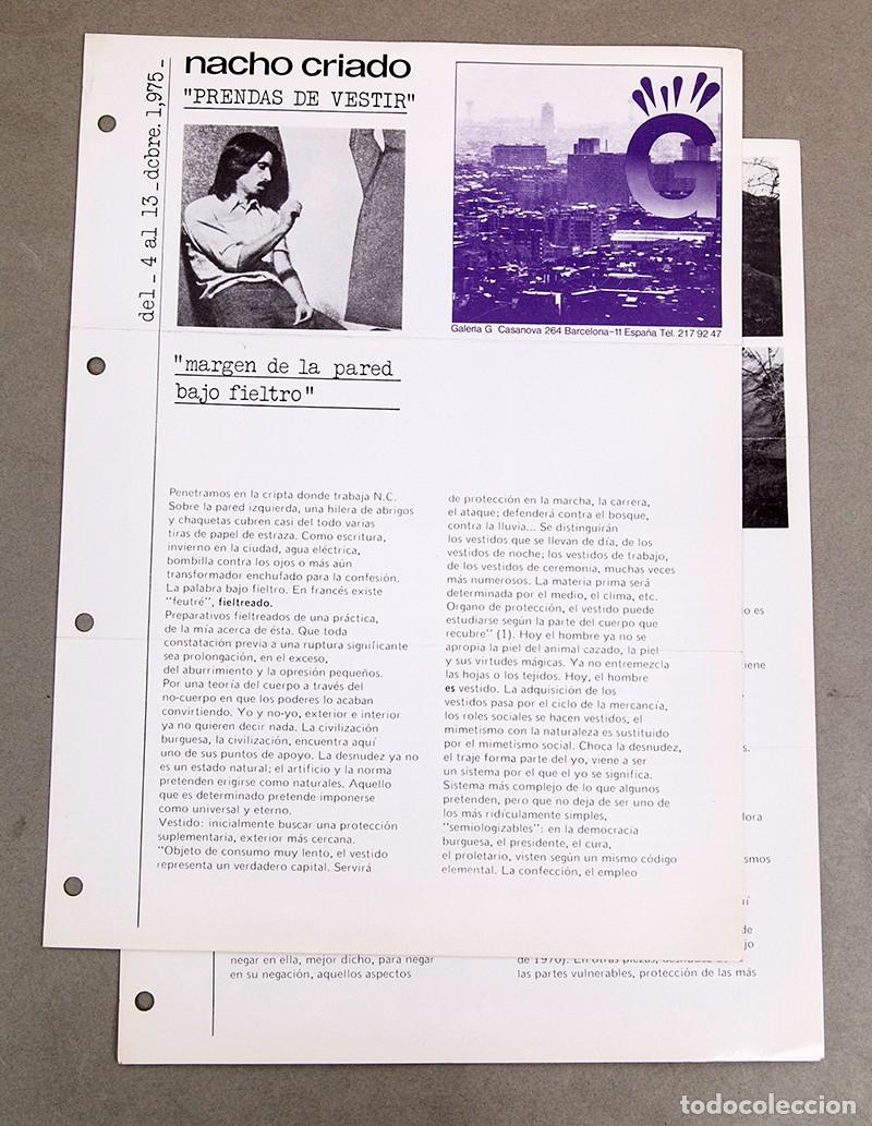 Otros objetos de arte: Nacho Criado - Galer&iacute;a G - Prendas de vestir - 1975