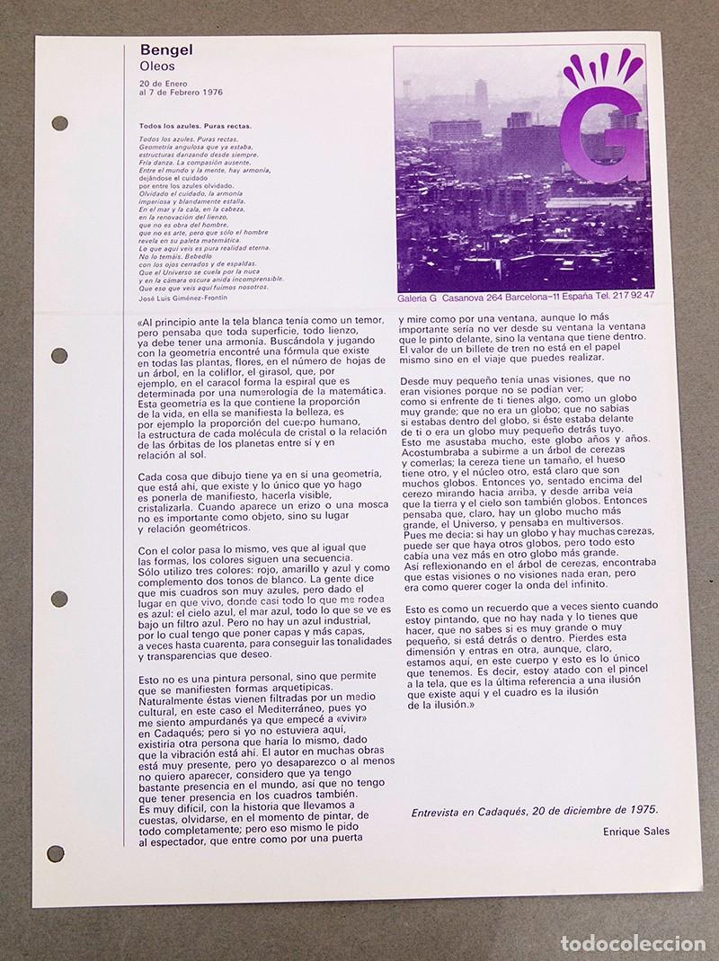Otros objetos de arte: Bengel - Galer&iacute;a G - 1976