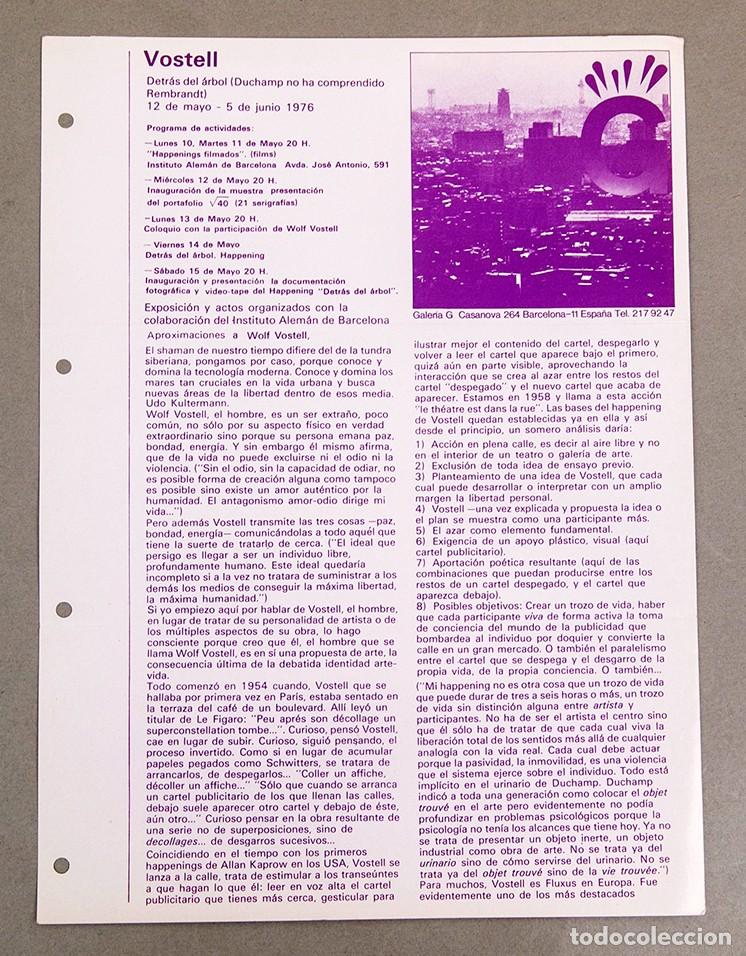 Otros objetos de arte: Vostell - Galer&iacute;a G - 1976 - Detr&aacute;s del &aacute;rbol Duchamp no ha comprendido Rembrandt)