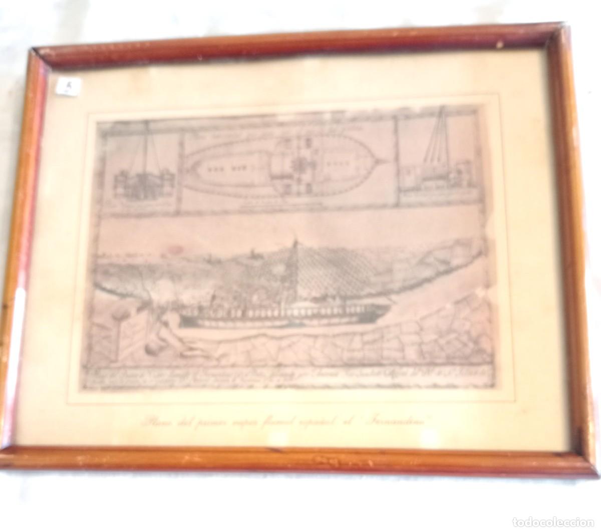Otros objetos de arte: 6 CUADROS DE LAMINAS DE BARCOS - Foto 10
