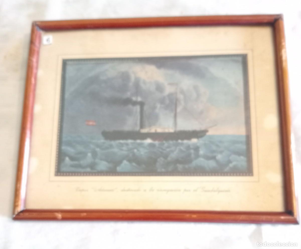 Otros objetos de arte: 6 CUADROS DE LAMINAS DE BARCOS - Foto 12