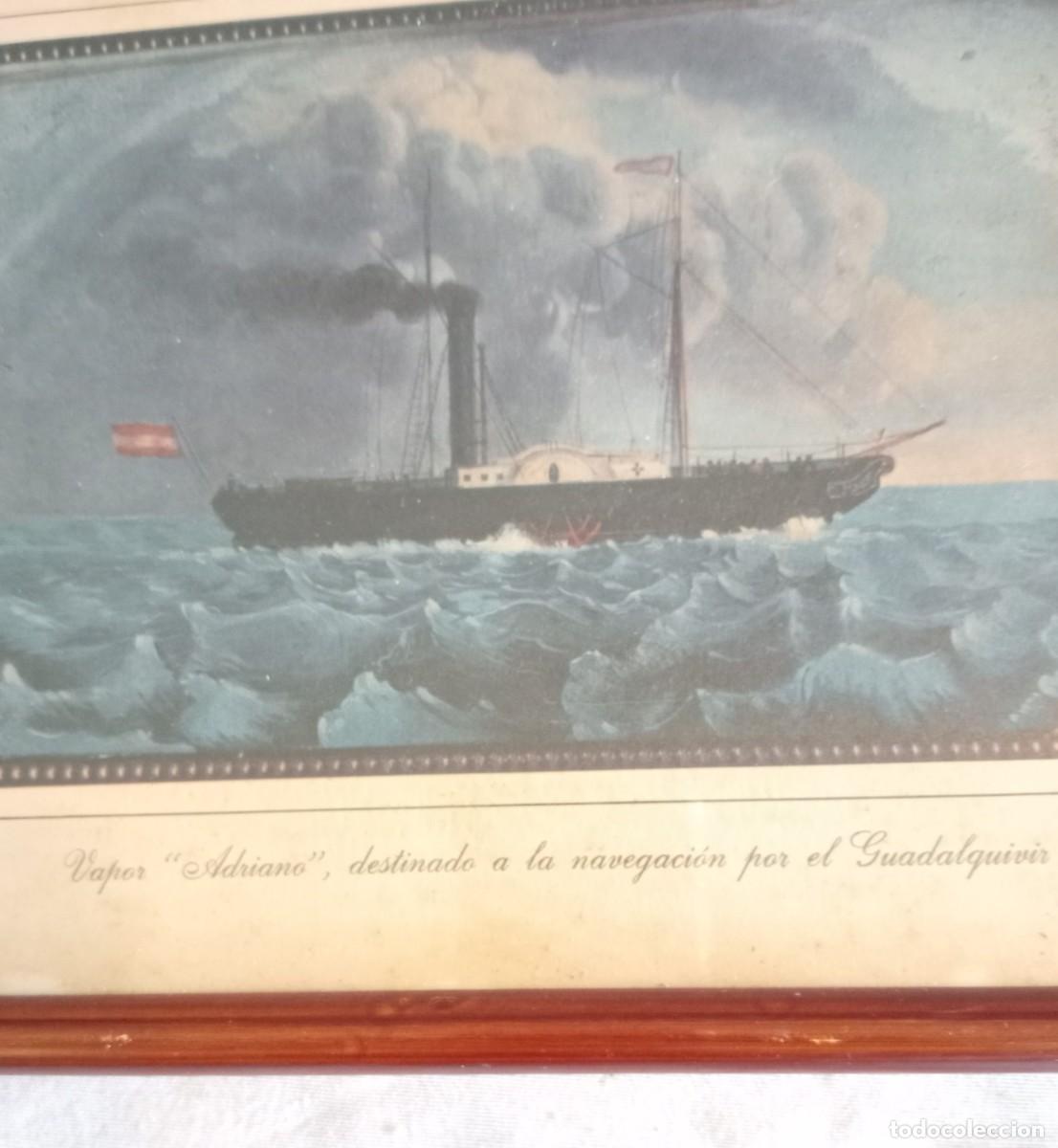 Otros objetos de arte: 6 CUADROS DE LAMINAS DE BARCOS - Foto 13