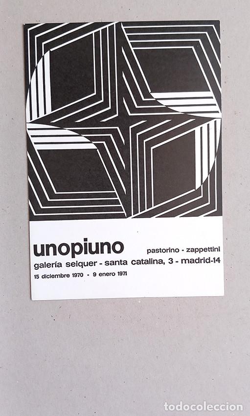 Otros objetos de arte: Unopiuno &ndash; Pastorino &middot; Zappettini. Galer&iacute;a Seiquer, 1970-71