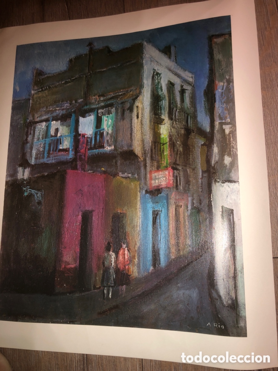 Otros objetos de arte: L&aacute;mina antigua Agusti rio (1970)