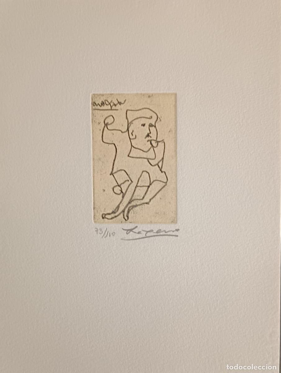 Otros objetos de arte: GALICIA.CALCOGRAFIA DE LA CARPETA 'PERSONAXES' 73/100. LAXEIRO.VIGO 2000. NUMERADA Y FIRMADA A LAPIZ