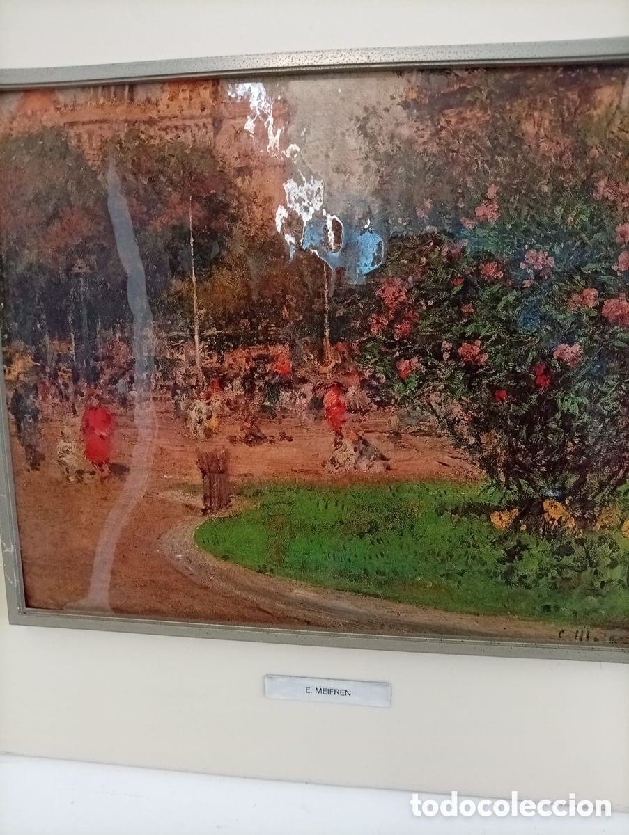 Otros objetos de arte: .DOS. CUADROS L&Aacute;MINA BARNIZADA CON FIRMA. - Foto 3