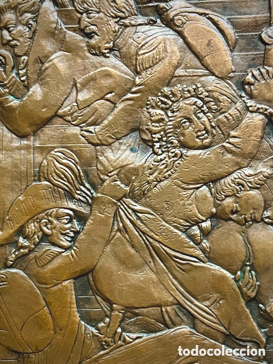 Otros objetos de arte: Escena militar er&oacute;tica, repujada, S.XIX - Foto 9