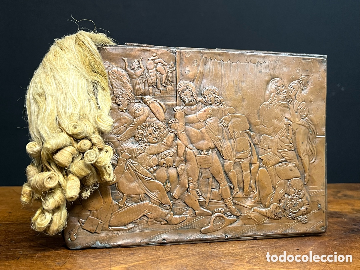 Otros objetos de arte: Escena militar er&oacute;tica, repujada, S.XIX - Foto 13