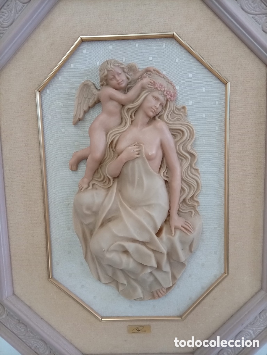 Otros objetos de arte: .CUADRO DE RESINA EN RELIEVE CON FIRMA - Foto 1