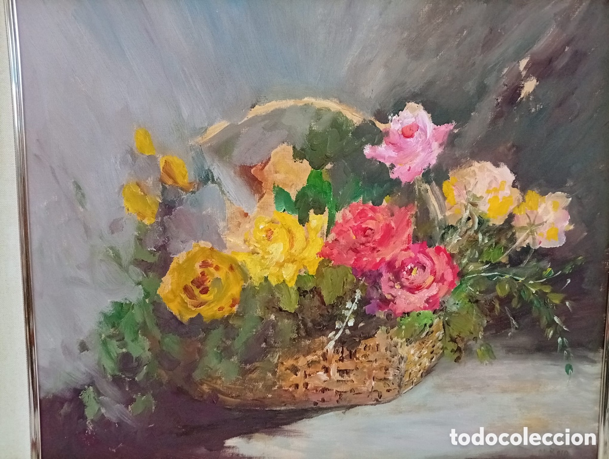 Otros objetos de arte: .CUADRO &Oacute;LEO SOBRE LIENZO CON FIRMA - Foto 3