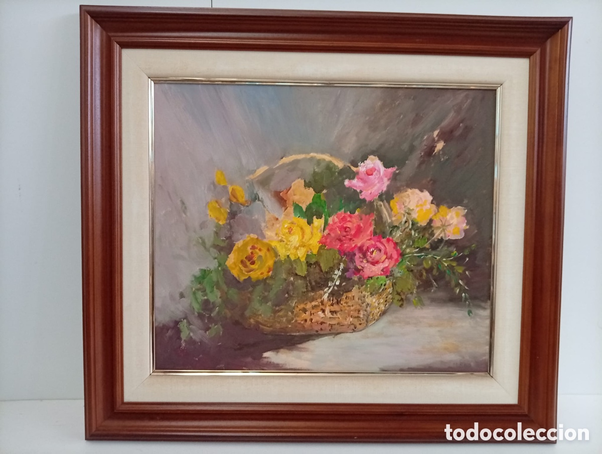 Otros objetos de arte: .CUADRO &Oacute;LEO SOBRE LIENZO CON FIRMA - Foto 1
