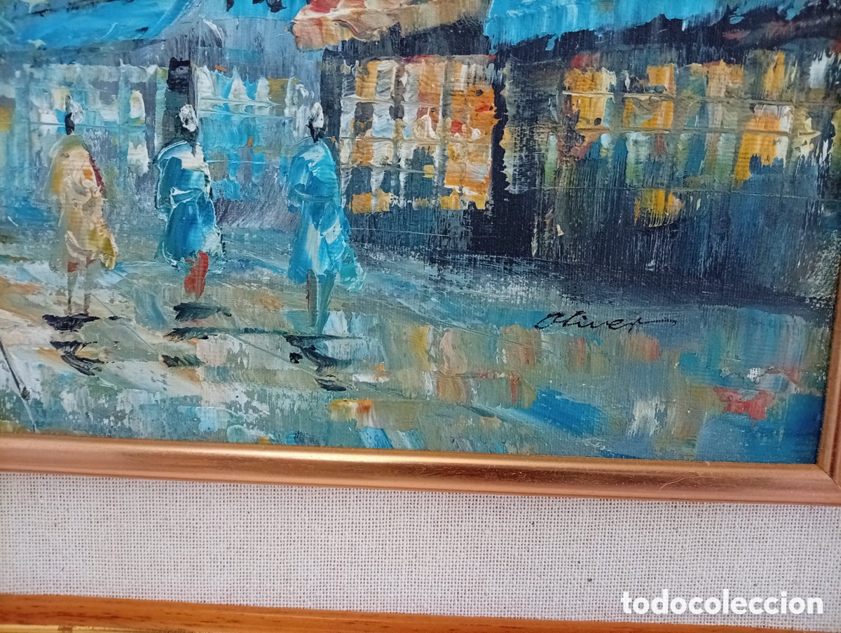 Otros objetos de arte: .DOS. CUADROS &Oacute;LEO SOBRE TABLA CON FIRMA. - Foto 2