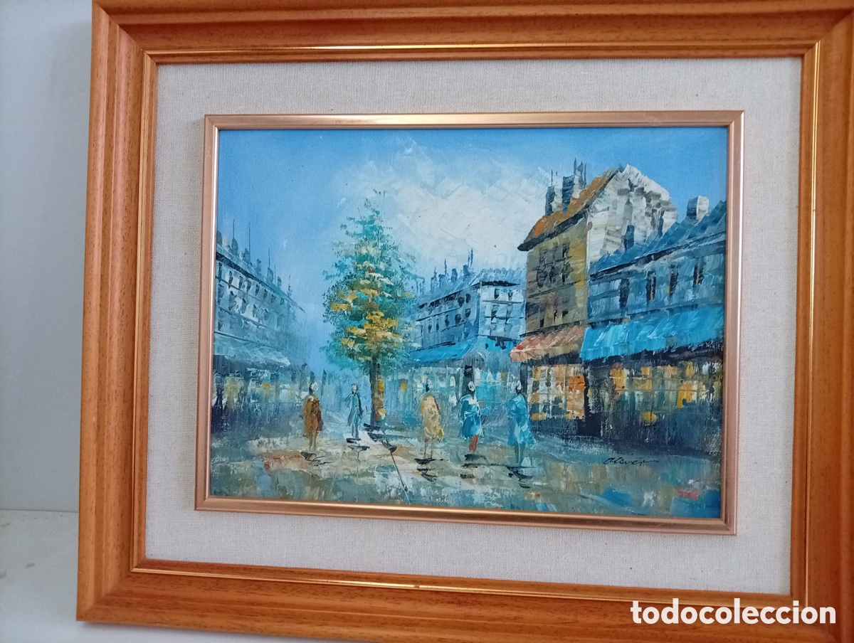 Otros objetos de arte: .DOS. CUADROS &Oacute;LEO SOBRE TABLA CON FIRMA. - Foto 3