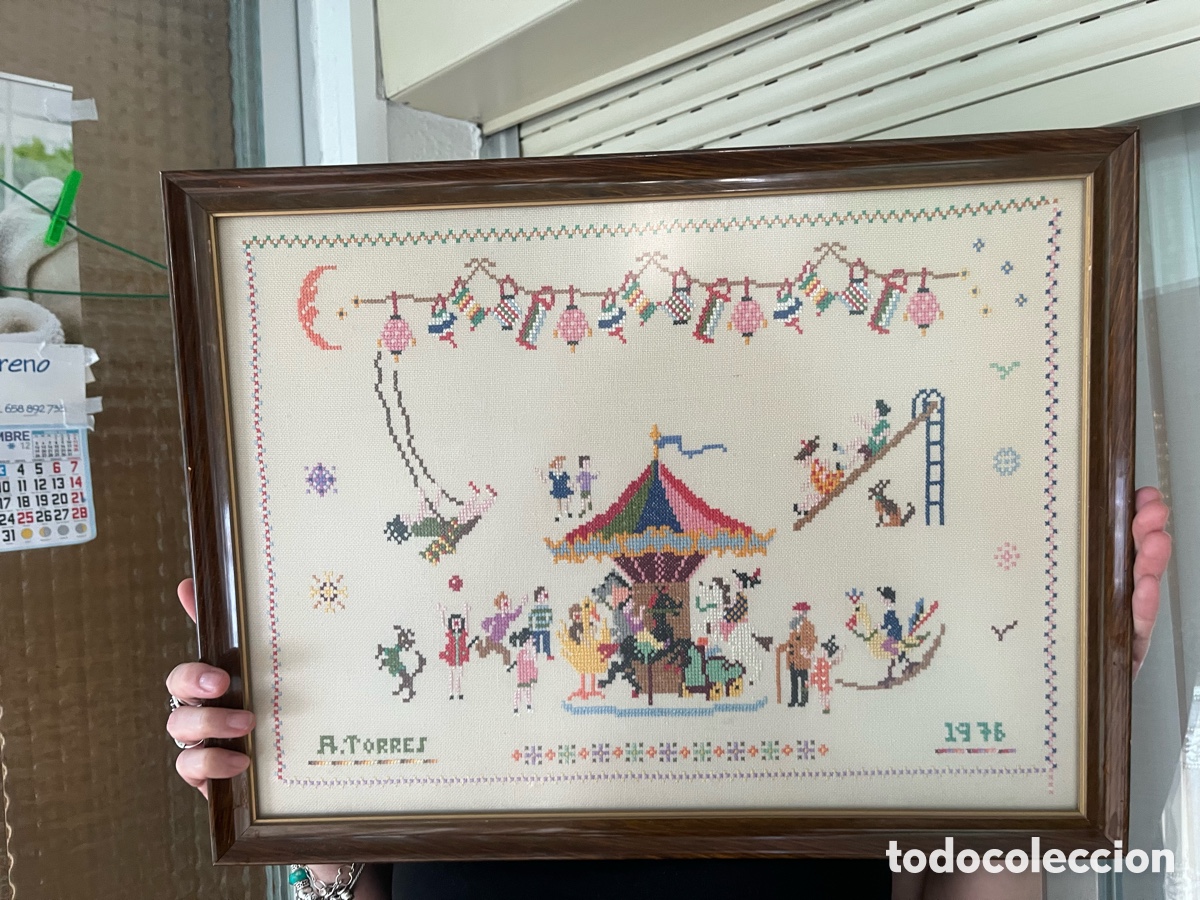 Otros objetos de arte: Cuadro bordado a mano - Foto 2