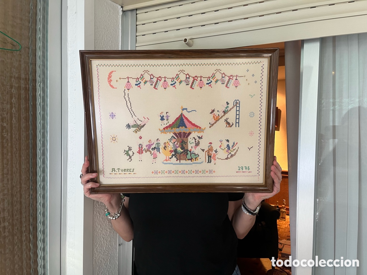 Otros objetos de arte: Cuadro bordado a mano - Foto 1