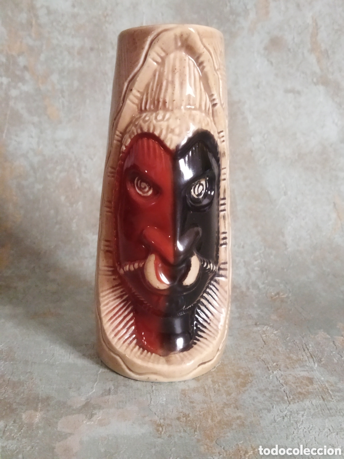 Otros objetos de arte: VASO TIKI VINTAGE CER&Aacute;MICA