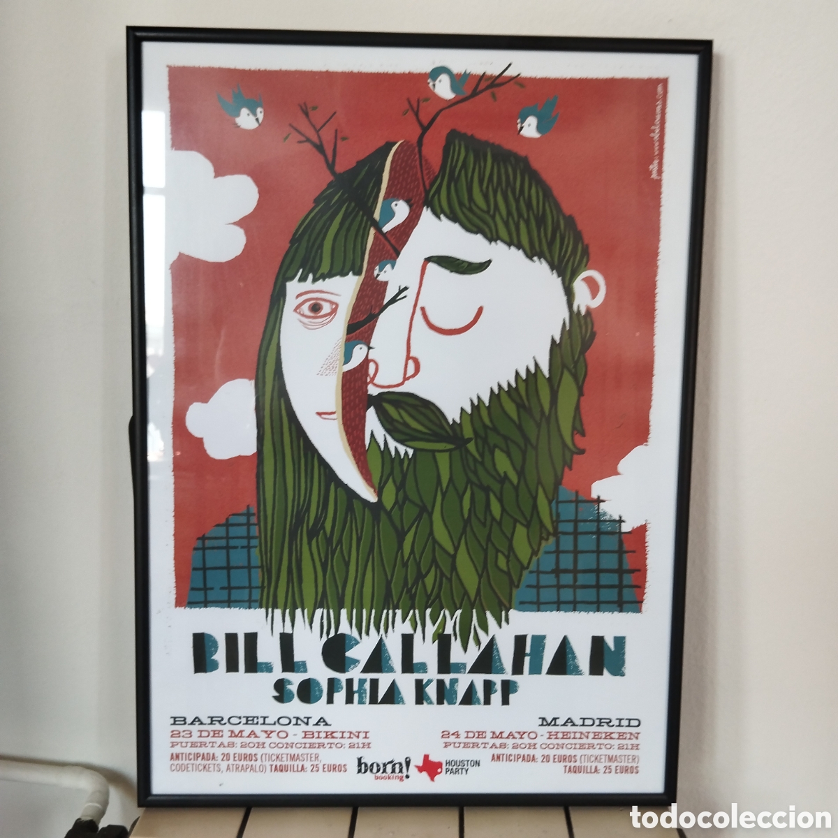 Otros objetos de arte: BILL CALLAHAN POSTER ENMARCADO GIRA ESPA&Ntilde;OLA 2011 42x30cm Abel Cuevas