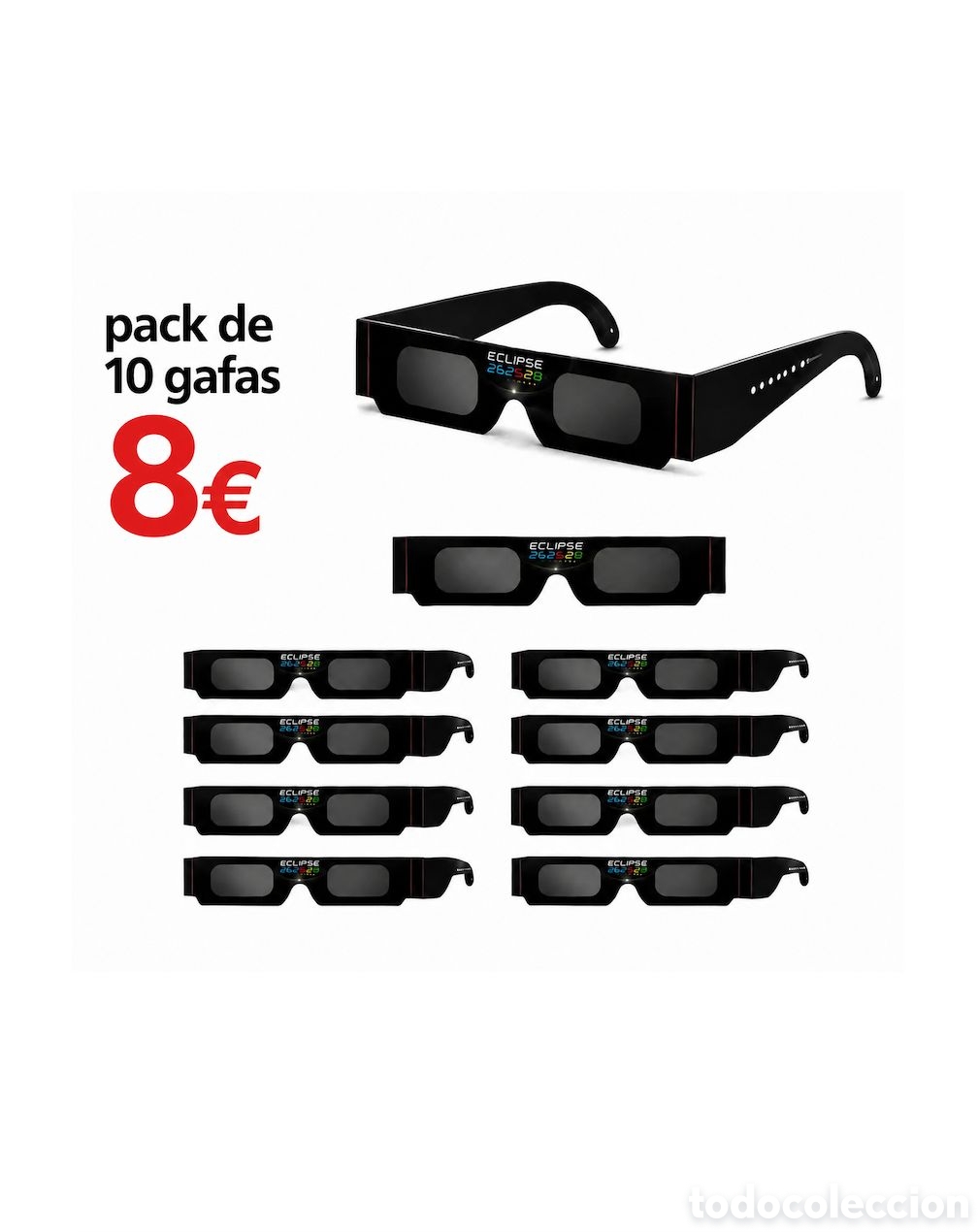 Otros objetos de arte: Gafas de eclipse solar con certificado ISO