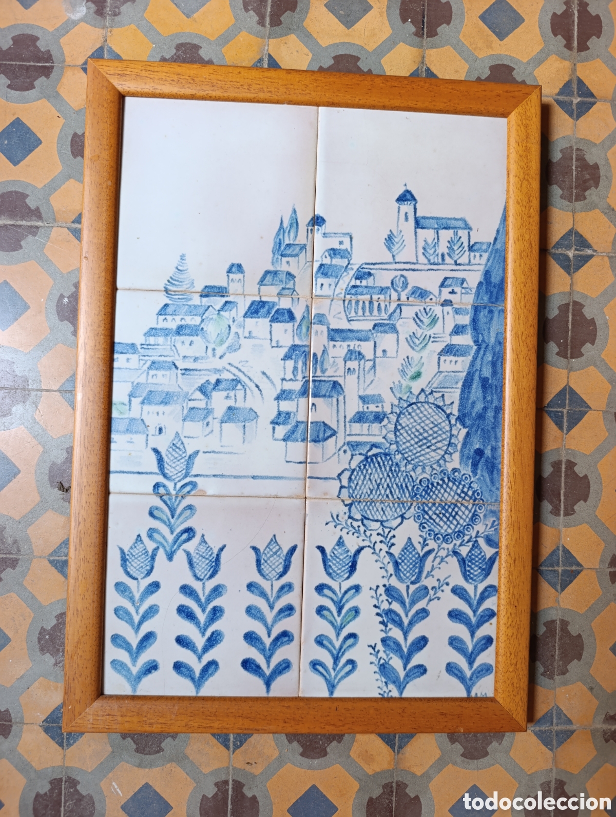 Otros objetos de arte: Cuadro cer&aacute;mica Albayz&iacute;n. Autor Granada - Foto 2